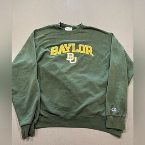 Men’s Green Champion Baylor Bears Crewneck Sweatshirt Size XL Vintage Pullover